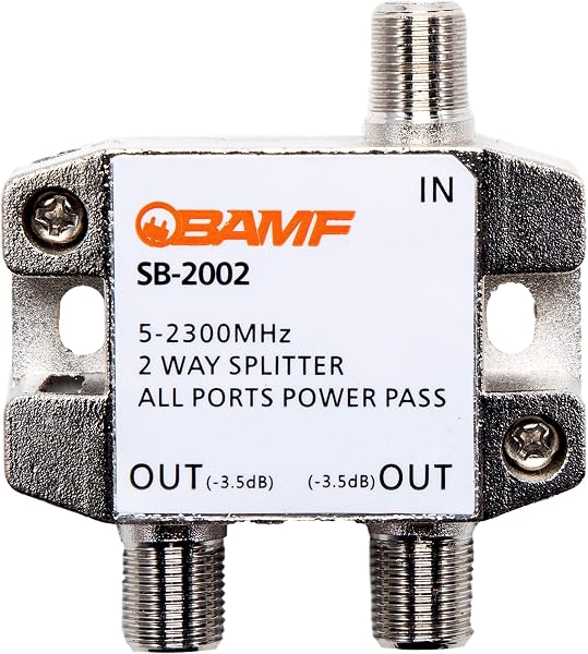 BAMF two-way coax cable splitter